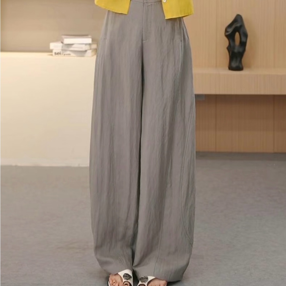 Women's Wide Leg Cream Pants